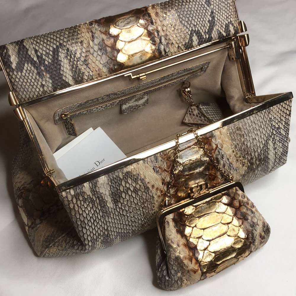 Christian Dior Rare Python Handbag - Picture 3 of 15